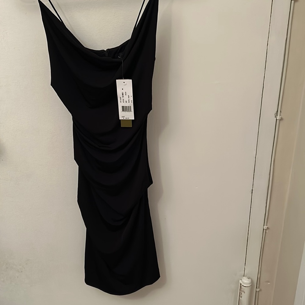 NWT: Black sleeveless cowl neck Nicole miller dress - size 4